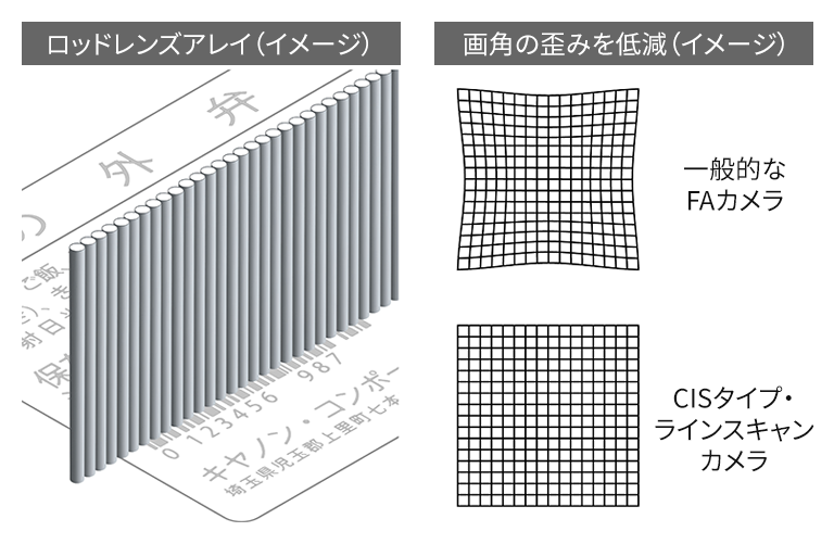 ロッドレンズアレイによる等倍1:1撮像で歪みを抑える仕組み